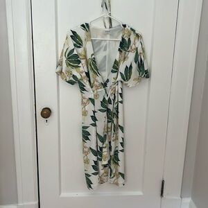 Aritzia babaton wrap dress  (floral)